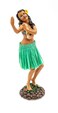 Hawaiian Dashboard Doll Leilani Girl Dancing Green