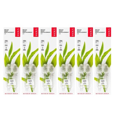 Radius Toothbrush Replacement Brush Heads 2Count Improve Gum Health  Reduce Gum Issues  Soft  Pack of 6