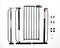 Regalo Easy Step Extra Tall Walk Thru Baby Gate Bonus Kit Includes 4Inch Extension Kit Pressure Mount Kit and Wall Cups and Mounting Kit Black 4 Count Pack of 1