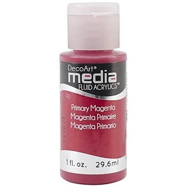 Deco Art Media Fluid Acrylic Paint 1oz Primary Magenta Series 4