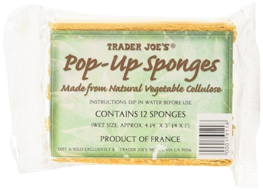 Trader Joes Pop up Sponges Made From Natural Vegetable Cellulose 12 Sponges 1 Pack