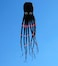 295 Inches  75M  Giant Octopus Paul Parafoil Kite Black with Handle  String Beach Park Outdoor Fun