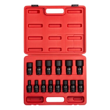 SUNEX TOOLS 2644 12 Inch Drive Universal Impact Socket Set 14Piece SAE 716  114 CrMo Alloy Steel Radius Corner Design Heavy Duty Storage Case