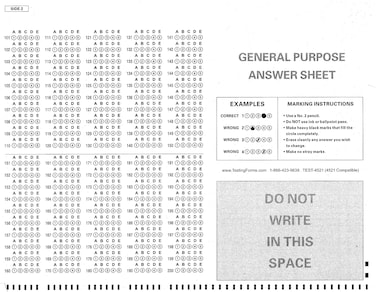 TEST888E 888 E Compatible Testing Forms 500 Sheet Pack