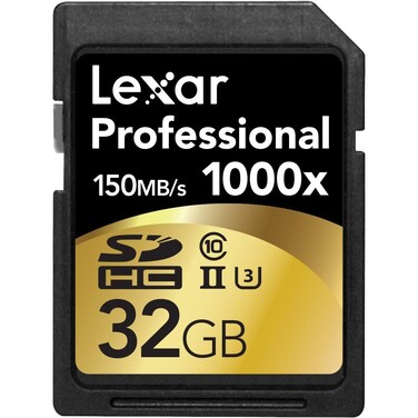 Lexar Professional 1000X 32GB SDHC UhsII Card