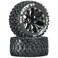Duratrax Six Pack ST 28 2 Wheel Drive Mounted 12 Offset Tires Black 2 DTXC3562