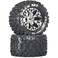Duratrax SixPack MT 28 2 Wheel Drive Mounted 12 Offset Tires Chrome 2 DTXC3523
