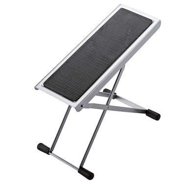 KM Konig  Meyer 1467001411 Footrest  6 Positions Sturdy NonSkid Rubber Foot Pad for Classical Acoustic Electric Guitarists  Professional Grade for Musicians  German Made  Nickel Finish