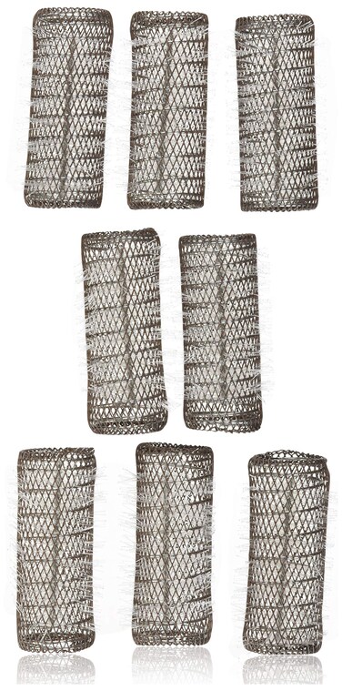 2 Pack TOTAL 8 ROLLERS w 8 Pins HAIR STYLING BRUSH ROLLERS  PINS Hair Curlers 3 x 1 18 Bristles