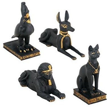 Egyptian Animals Figurine Decoration Set of 4