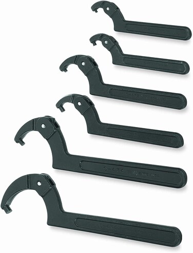 Williams JHWWS476 6Piece Adjustable Pin Spanner Wrench Set Ideal for Adjusting Collars Lock Nut Rings and Bearings