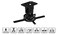 QualGear PRB717Blk Ceiling Mount Projector AccessoryBlack Mount