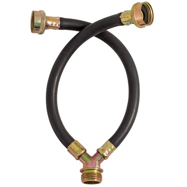 Eastman Washing Machine Connector Y Mixer Hose 34 Inch FHT Connection 34 Inch MHT Outlet 1 Foot Rubber Washing Machine Hose 60349N