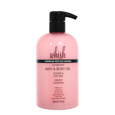 Whish Beauty Bath  Body Gel  Moisturizing Body Wash for Women  Gentle On Sensitive Skin  Shower Gel infused with Shea Butter  Aloe  Sulfate  Paraben Free  Pomegranate  13 fl oz