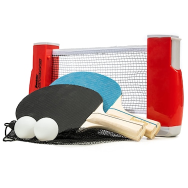 Franklin Sports Table Tennis to Go Portable Ping Pong Net Set  Any Table Top Adjustable 2 Ping Pong Paddles  2 Ping Pong Balls Included  2 Player Table Tennis Set