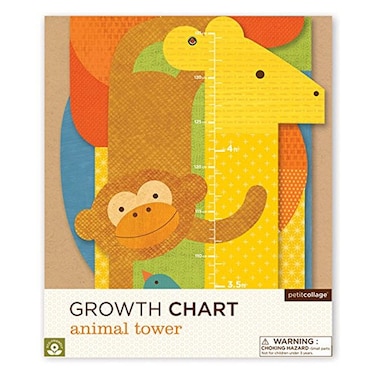 Petit Collage Folding Growth Chart Animal Tower