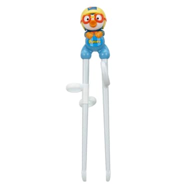 Pororo Kids Training Chopsticks for Toddler  Edison NonSlip Righthanded Baby Training for Beginners with Silicone Rings 3 years and up Pororo