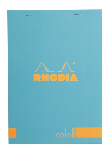 Rhodia A5 Color Head Stapled Pad No16 Lined  Turquoise Blue