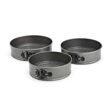 Good Cook Premium LeakProof 3 Piece Springform Pan Set Nonstick Bakeware 3 Pack Gray