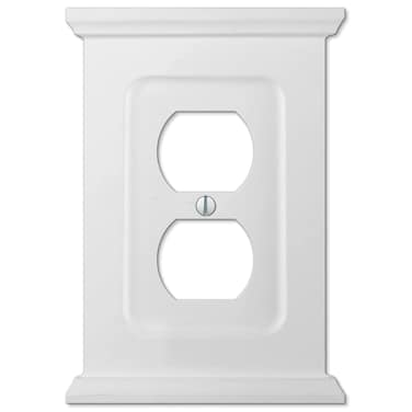 Amerelle 178DW Mantel Wallplate 1 Duplex White