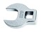 URREA 38 Drive Crowfoot Wrench  19mm Open End Socket Wrench with Drop Forged Construction  NickelChrome Finish  4919M