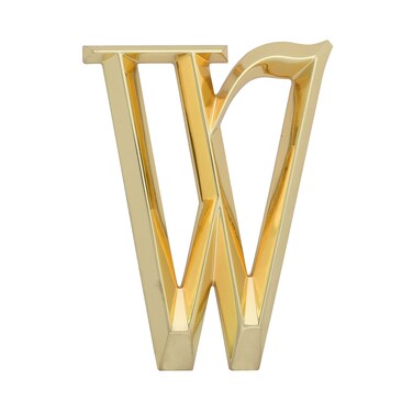 Whitehall Products Classic 6 Inch Letter  W  Brass 6 Inch