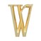 Whitehall Products Classic 6 Inch Letter  W  Brass 6 Inch