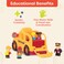 B toys Boogie Bus Rrrroll Models  Interactive Yellow School Bus Toy  Lights  Sounds  6Piece 18 Months