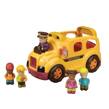 B toys Boogie Bus Rrrroll Models  Interactive Yellow School Bus Toy  Lights  Sounds  6Piece 18 Months
