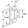 Prime Line 164240 Chrome Bifold Door Hinge 3x1