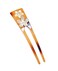 Caravan Tortoise Shell Hair Pin Decorated With Cut Roses Painting And Sprinkled With Rhinestones