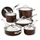 Anolon Nouvelle Copper Hard Anodized Nonstick Pots and Pans Cookware Set 11 Piece Sable