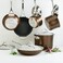 Anolon Nouvelle Copper Hard Anodized Nonstick Pots and Pans Cookware Set 11 Piece Sable
