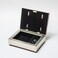 Cottage Garden 25th Anniversary Silvertone Rope Trim Jewelry Music Box Plays Amazing Grace