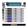 Zebra Pen F301 Retractable Ballpoint Pen Stainless Steel Barrel Fine Point 07mm Assorted Ink 9Pack