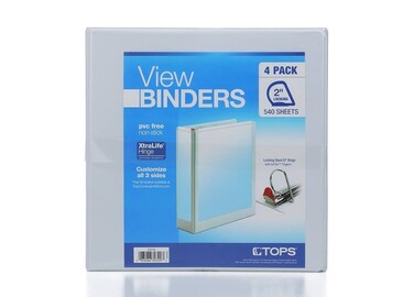 View Binders 2 Locking 3 Ring Binders 4 Pack