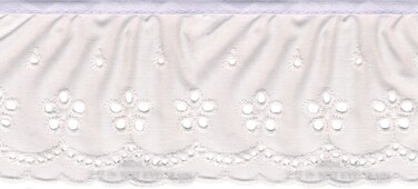 Wrights Train Eyelet 234Inch White
