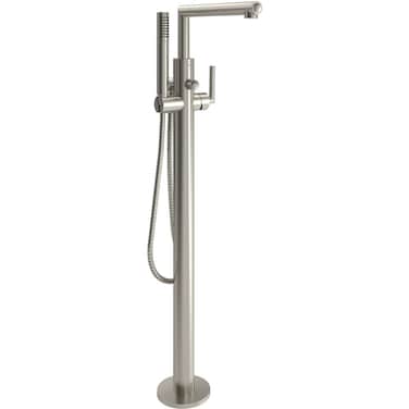 Moen S93005BN Arris OneHandle Modern Freestanding Floor Mount Tub Filler with Handshower Brushed Nickel