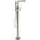 Moen S93005BN Arris OneHandle Modern Freestanding Floor Mount Tub Filler with Handshower Brushed Nickel