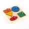 Guidecraft Geometric Colorful Puzzle Board  5 Shapes Kids Early Learning Educational and Development Toy