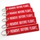 Rotary13B1 Remove Before Flight Key Chain  5 Pack Red with White Letters