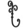 Franklin Brass 133072 Curlique Hook Flat Black