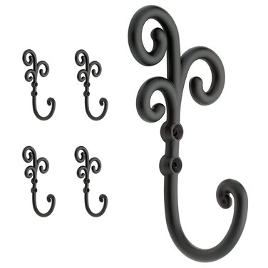 Franklin Brass 133072 Curlique Hook Flat Black