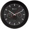 Timekeeper 12 Wall Clock with Black Frame and TemperatureHumidity Gauges BlackSilverRed
