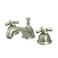 Kingston Brass KS3968AX Restoration Widespread Lavatory Faucet with Metal Cross Handle Brushed Nickel8Inch Adjustable Center