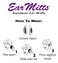 EAR MITTS Bandless Ear Muffs For Men  Women Black Fleece Ear Warmers Regular