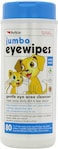 Petkin Jumbo Pet Eye Wipes 80 Extra Moist Wipes  Gentle Eye Cleansing Wipes Remove Dirt Discharge  Tear Stains  Safe Convenient  Easy to Use Pet Wipes for Dogs Cats Puppies  Kittens