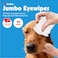 Petkin Jumbo Pet Eye Wipes 80 Extra Moist Wipes  Gentle Eye Cleansing Wipes Remove Dirt Discharge  Tear Stains  Safe Convenient  Easy to Use Pet Wipes for Dogs Cats Puppies  Kittens