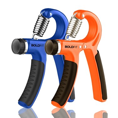 Boldfit Hand Grip Strength Trainer Adjustable Resistance 11132 lbs 560 kg Forearm Exerciser and Hand Workout Tool Grip Training for Hand Therapy Hand and Finger Strengthener Pack of 2