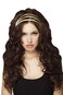 Mia Metallic Triple Strap Leather Headband Fashionable Hair Accessory Gold Metallic for Women and Girls 1pc